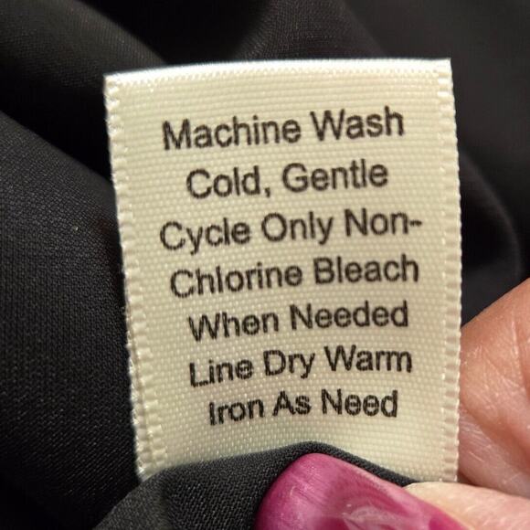 Standards & Practices Women's Black Button-Up Wrap Long Sleeve Dress Size 1X - Picture 10 of 10